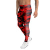 Red Camo Print Men's Leggings-grizzshop