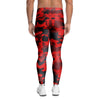 Red Camo Print Men's Leggings-grizzshop