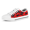 Red Camo Print Men's Low Top Shoes-grizzshop