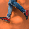 Red Camo Print Men's Low Top Shoes-grizzshop