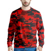 Red Camo Print Men's Sweatshirt-grizzshop