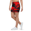 Red Camo Print Mini Skirt-grizzshop