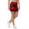 Red Camo Print Mini Skirt-grizzshop