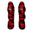 Red Camo Print Muay Thai Shin Guard-grizzshop