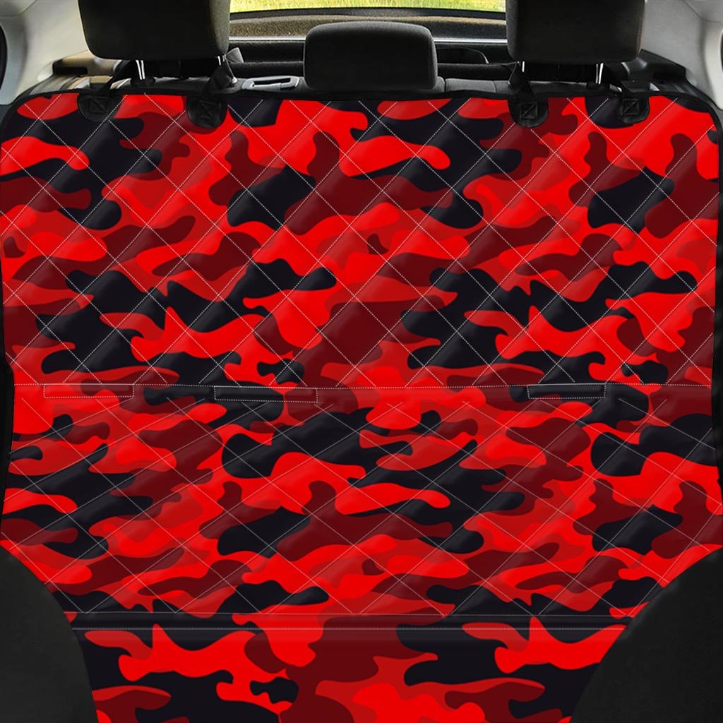 Red Camo Print Pet Car Seat Cover-grizzshop