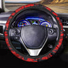 Red Camo Print Steering Wheel Cover-grizzshop