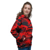 Red Camo Print Women's Hoodie-grizzshop