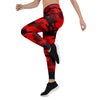 Red Camo Print Women's Leggings-grizzshop