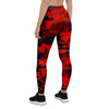 Red Camo Print Women's Leggings-grizzshop