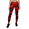 Red Camo Print Women's Leggings-grizzshop