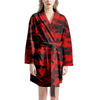 Red Camo Print Women's Robe-grizzshop