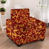 Red Chinese Dragon Armchair Cover-grizzshop