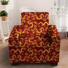 Red Chinese Dragon Armchair Cover-grizzshop