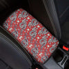 Red Chinese Dragon Floral Print Car Console Cover-grizzshop