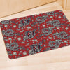 Red Chinese Dragon Floral Print Door Mat-grizzshop