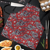 Red Chinese Dragon Floral Print Men's Apron-grizzshop