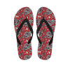 Red Chinese Dragon Floral Print Men's Flip Flops-grizzshop