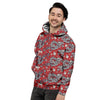 Load image into Gallery viewer, Red Chinese Dragon Floral Print Men&#39;s Hoodie-grizzshop