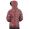 Red Chinese Dragon Floral Print Men's Hoodie-grizzshop