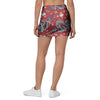 Red Chinese Dragon Floral Print Mini Skirt-grizzshop