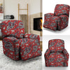 Red Chinese Dragon Floral Print Recliner Cover-grizzshop