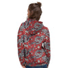 Red Chinese Dragon Floral Print Women's Hoodie-grizzshop