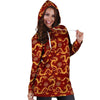 Red Chinese Dragon Hoodie Dress-grizzshop