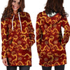 Red Chinese Dragon Hoodie Dress-grizzshop