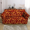 Red Chinese Dragon Loveseat Cover-grizzshop