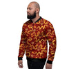 Red Chinese Dragon Men's Bomber Jacket-grizzshop