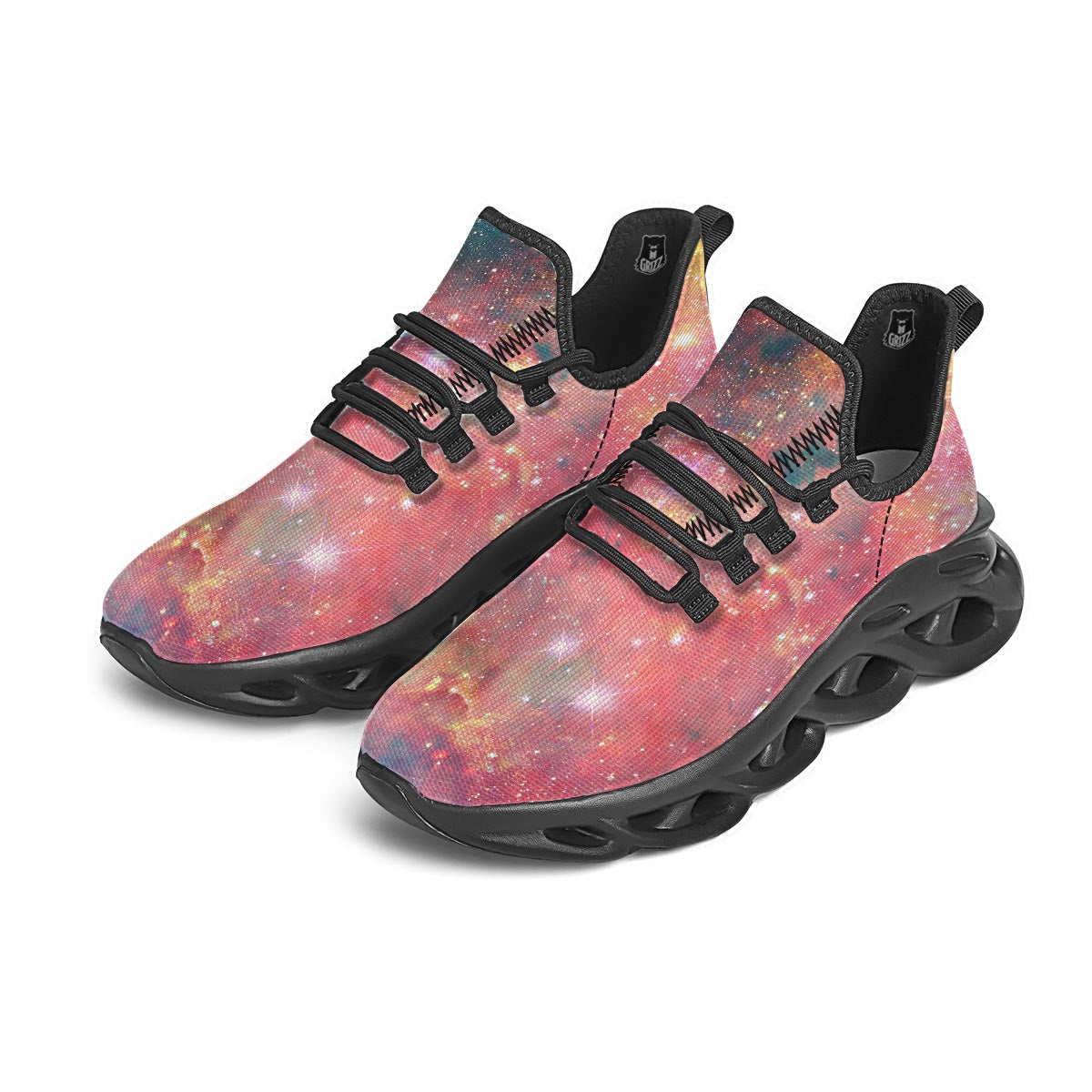 Red Cloud Galaxy Space Black Running Shoes-grizzshop