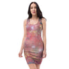 Red Cloud Galaxy Space Bodycon Dress-grizzshop