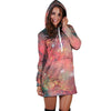 Red Cloud Galaxy Space Hoodie Dress-grizzshop