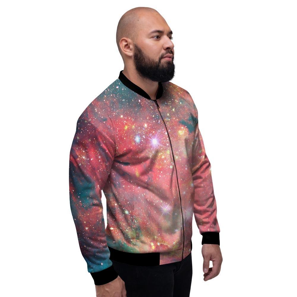 Red Cloud Galaxy Space Men's Bomber Jacket-grizzshop