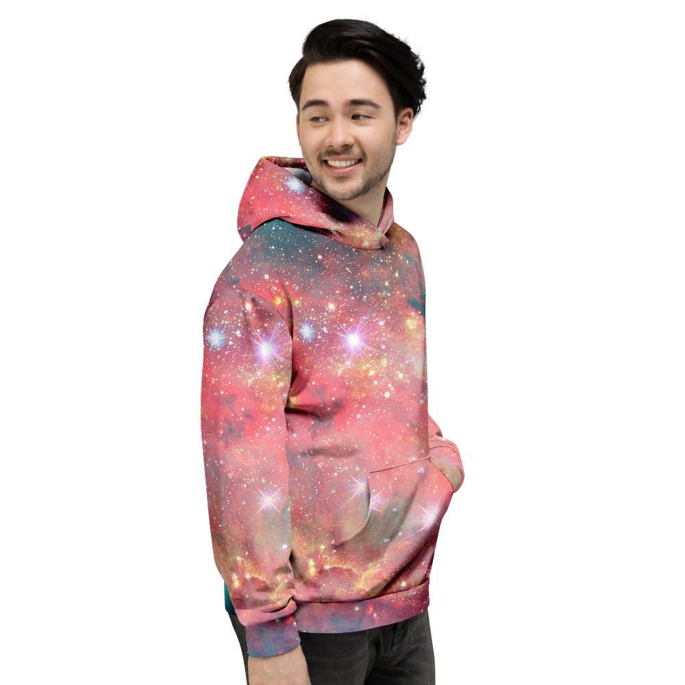 Red Cloud Galaxy Space Men's Hoodie-grizzshop