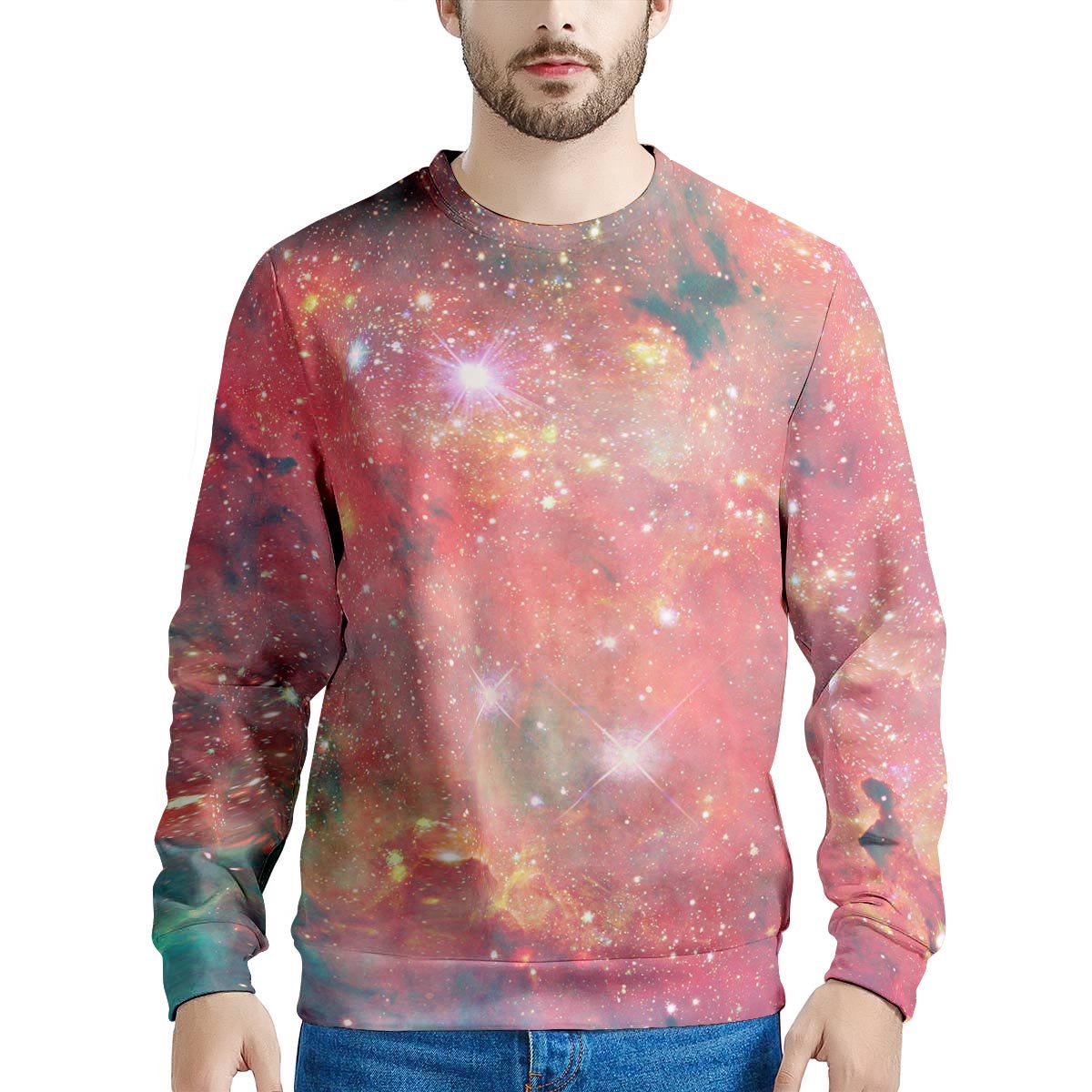 Red Cloud Galaxy Space Men's Sweatshirt-grizzshop