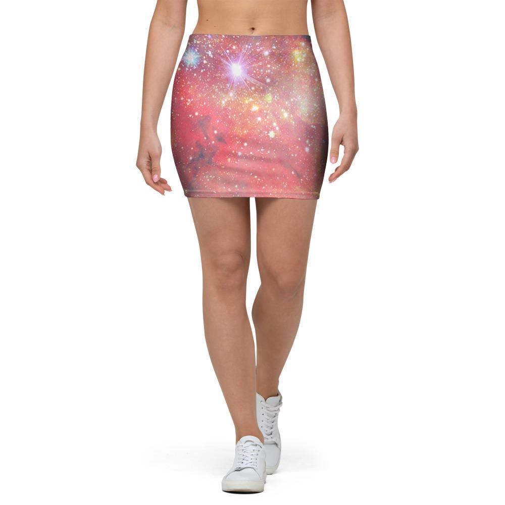 Red Cloud Galaxy Space Mini Skirt-grizzshop