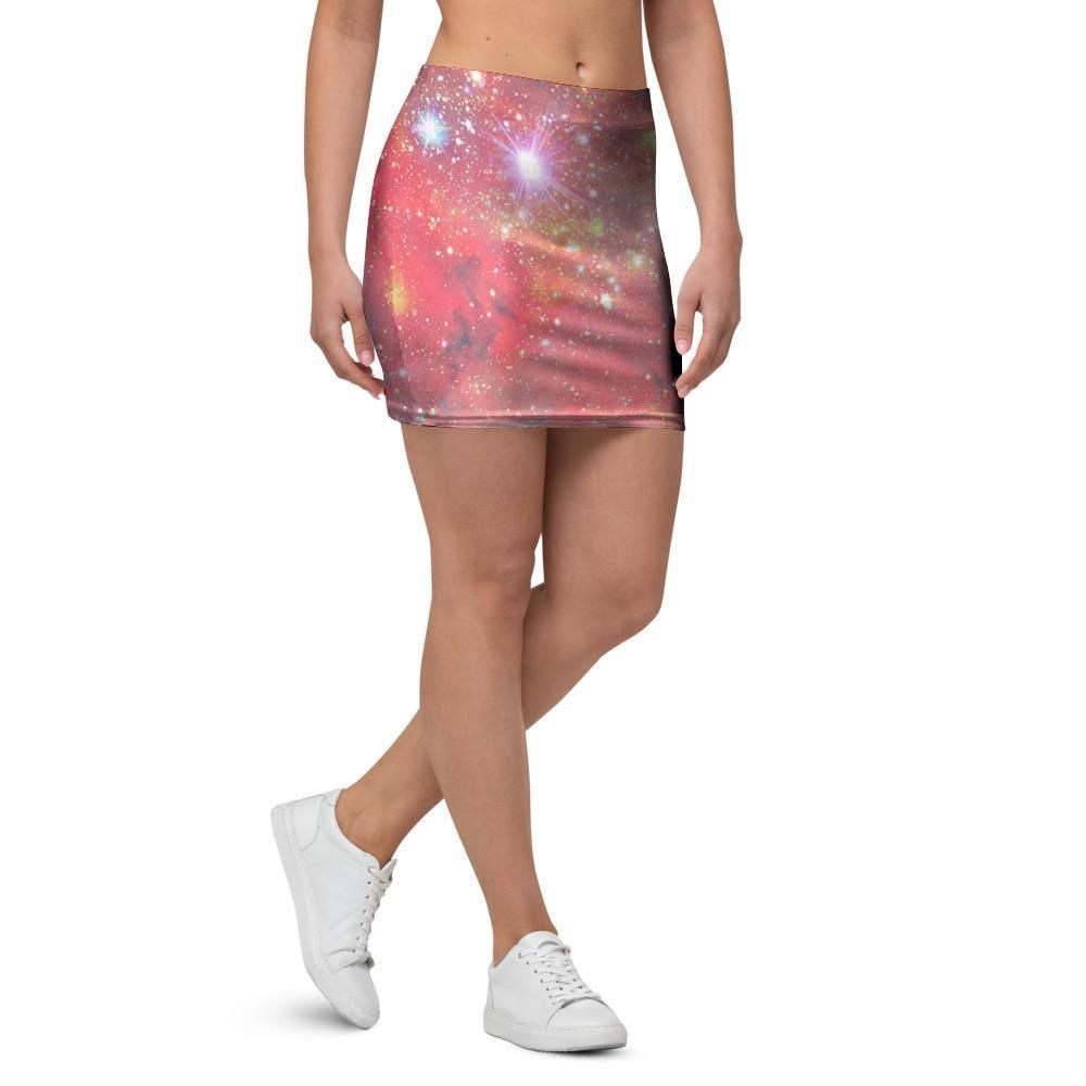 Red Cloud Galaxy Space Mini Skirt-grizzshop