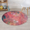 Red Cloud Galaxy Space Round Rug-grizzshop