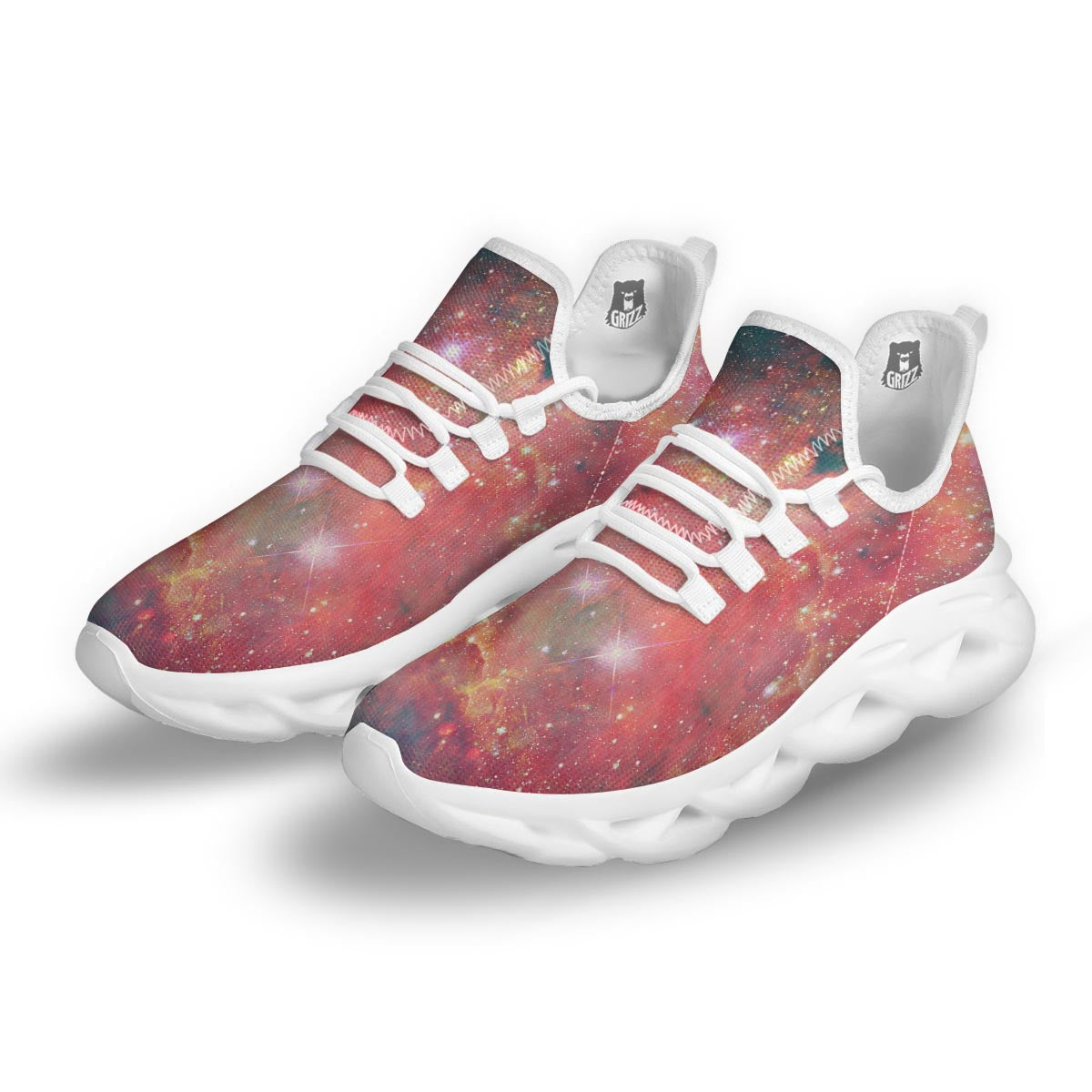 Red Cloud Galaxy Space White Running Shoes-grizzshop