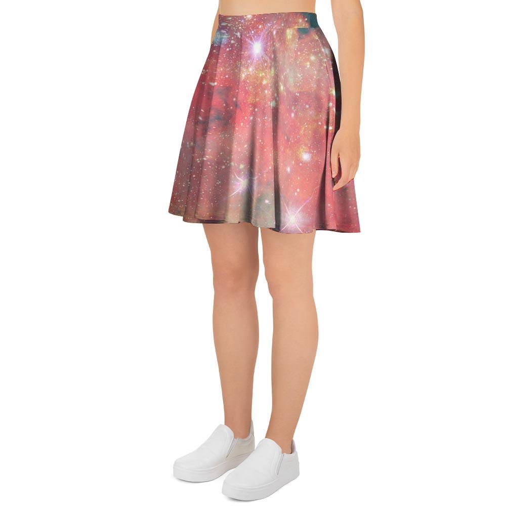 Red Cloud Galaxy Space Women's Skirt-grizzshop
