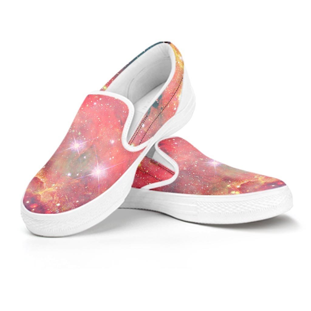 Red Cloud Galaxy Space Women's Slip On Sneakers-grizzshop