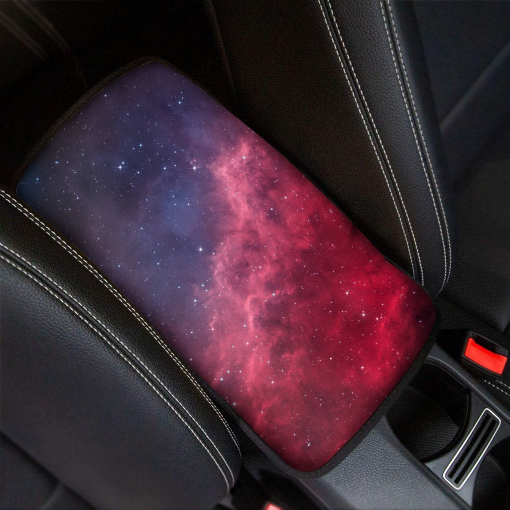 Red Cosmic Galaxy Space Car Console Cover-grizzshop