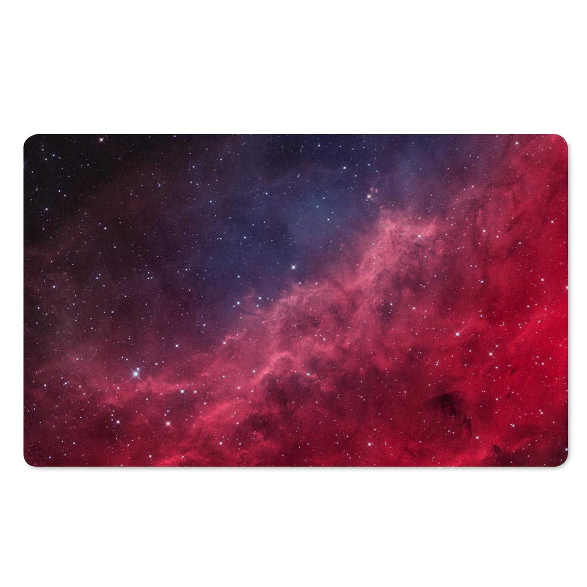 Red Cosmic Galaxy Space Door Mat-grizzshop