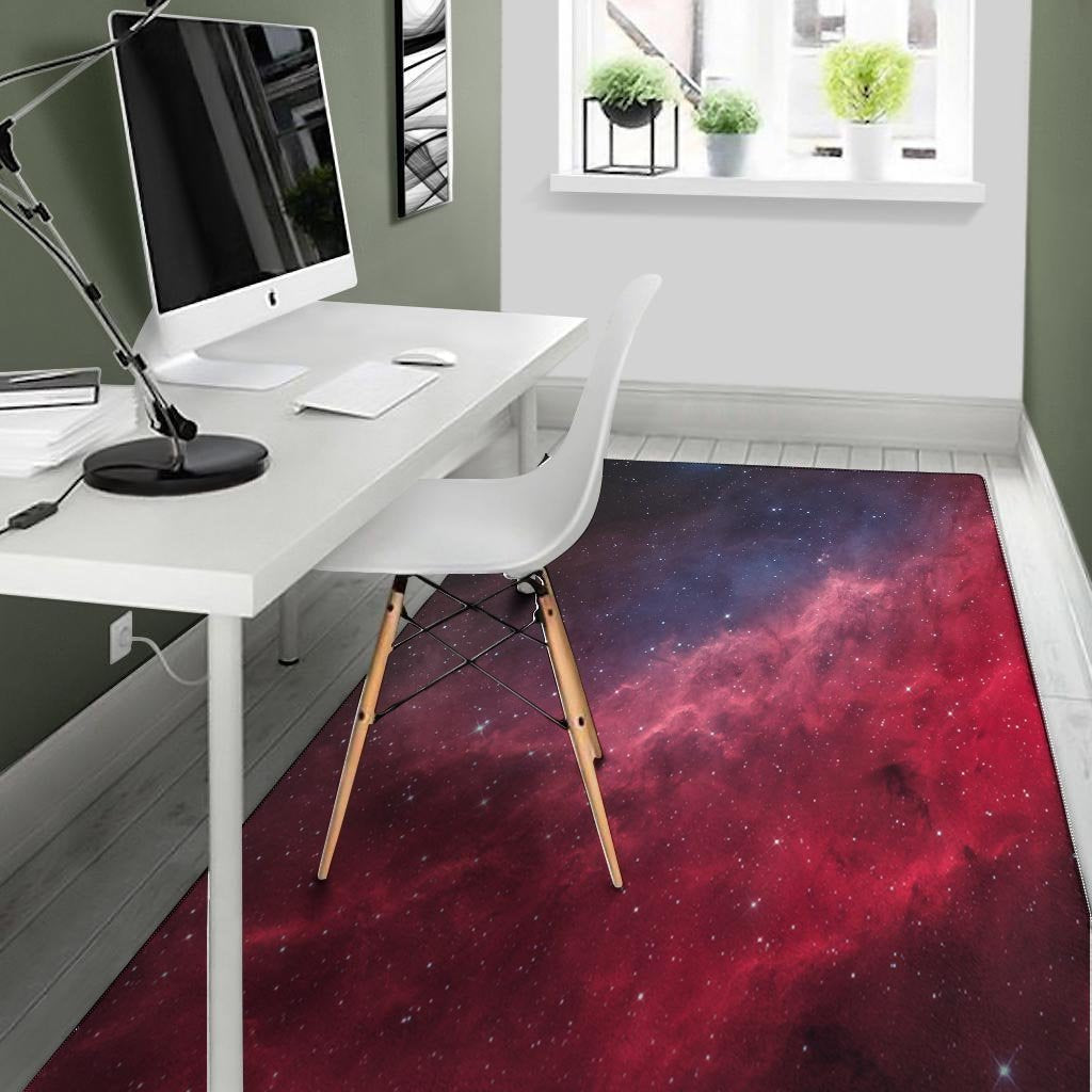 Red Cosmic Galaxy Space Floor Mat-grizzshop