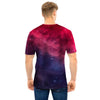 Red Cosmic Galaxy Space Men T Shirt-grizzshop