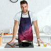 Red Cosmic Galaxy Space Men's Apron-grizzshop