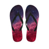 Red Cosmic Galaxy Space Men's Flip Flops-grizzshop