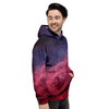 Red Cosmic Galaxy Space Men's Hoodie-grizzshop