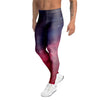 Red Cosmic Galaxy Space Men's Leggings-grizzshop